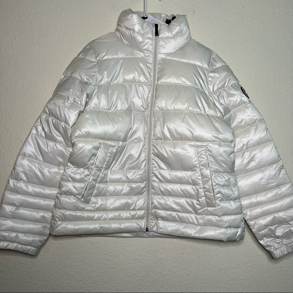 Dkny Sport Women's Packable Puffer White Jacket Size XL - Picture 2 of 13